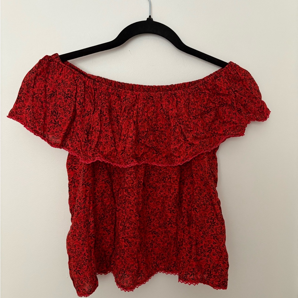 Wilfred Red Off-Shoulder Blouse